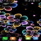 Neben Live Wallpapern für Android Teich mit Koi  kannst du die apk des Hintergrunds Neon Blumen gratis herunterladen.