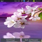Neben Live Wallpapern für Android Galaktische Nebula kannst du die apk des Hintergrunds Wassertropfen: Blumen und Blätter gratis herunterladen.