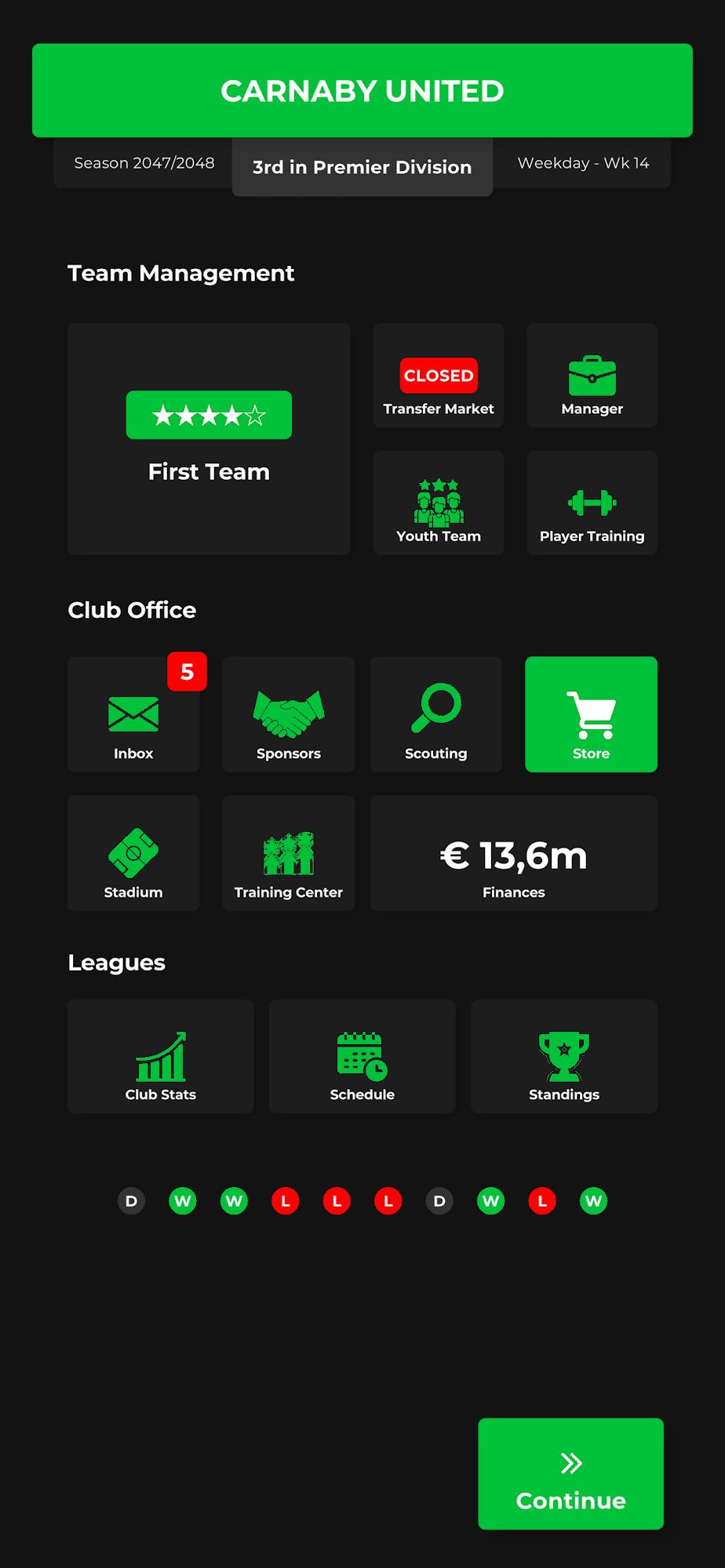 Download Club Boss - Football Game für Android kostenlos.