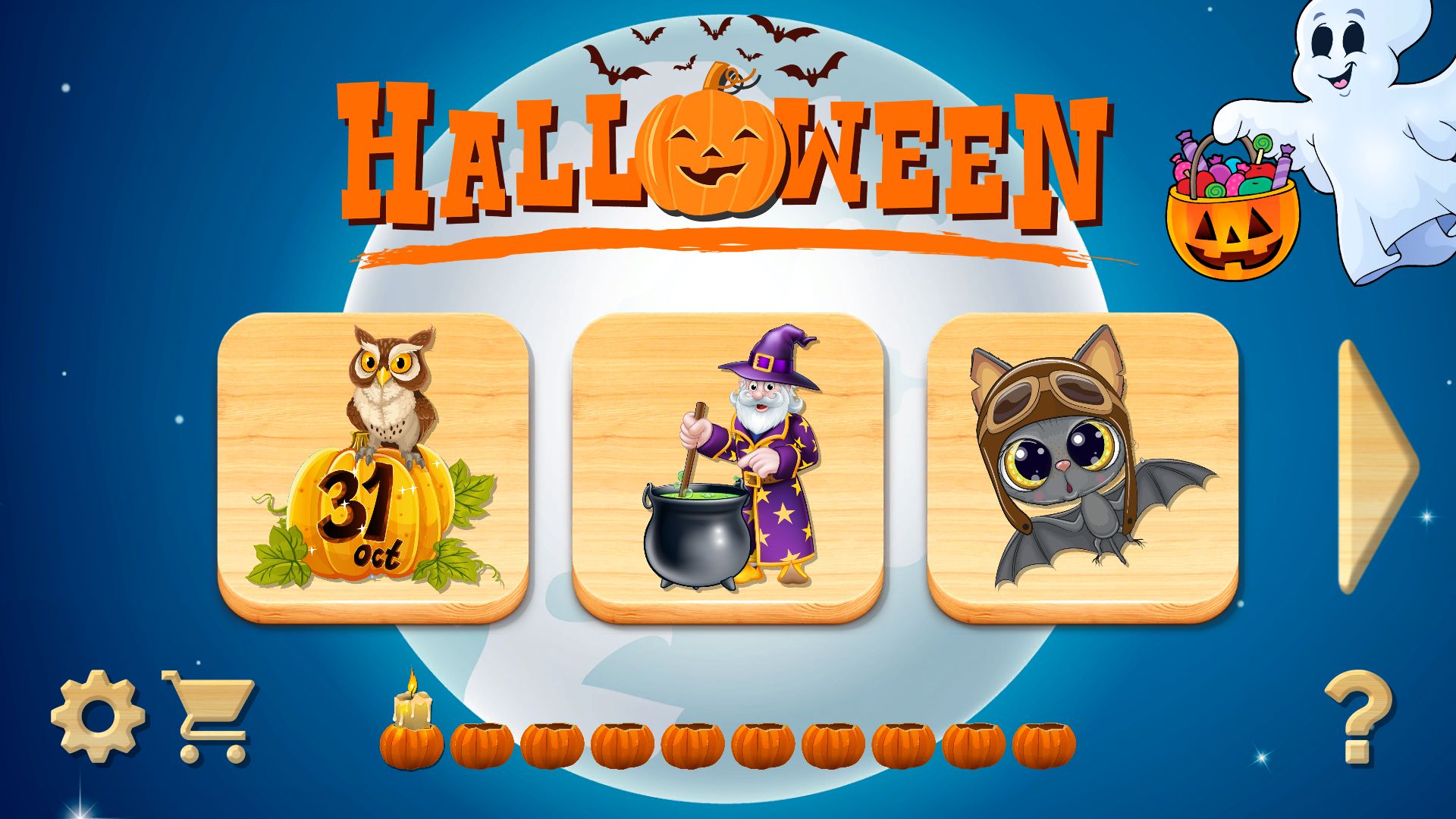 Download Halloween Puzzles for Kids für Android kostenlos.