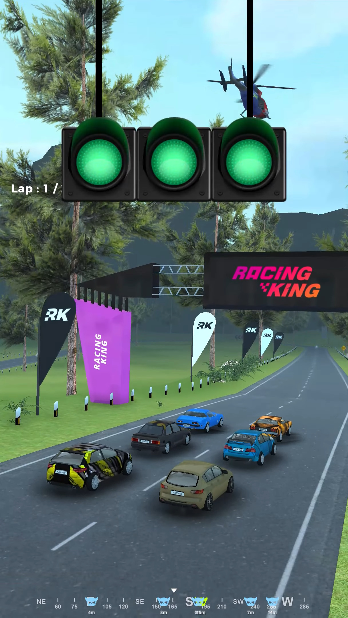 Download Racing King - 3D Car Race für Android kostenlos.