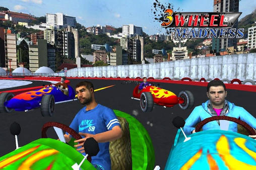 Download Wahnsinn auf 3 Rädern. 3D Autorennen für Android kostenlos.