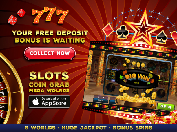 Download Slots: Coin Grab Mega Worlds für iOS 8.0 iPhone kostenlos.