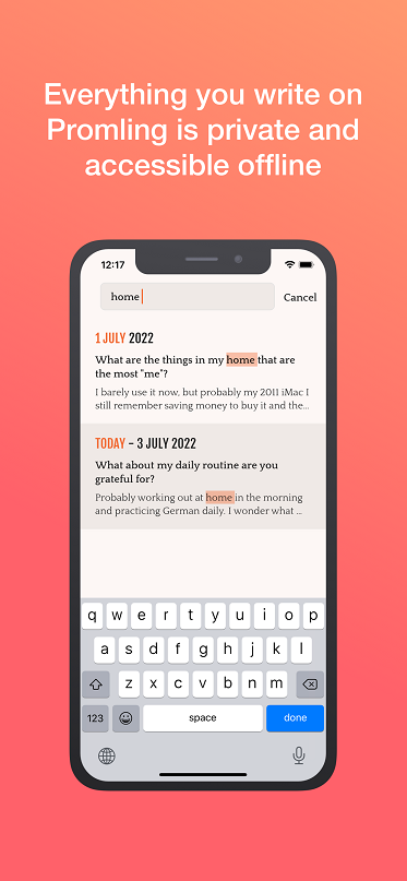 Kostenlos das Texteditoren app Promling: text your mind für Android Handys und Tablets herunterladen.