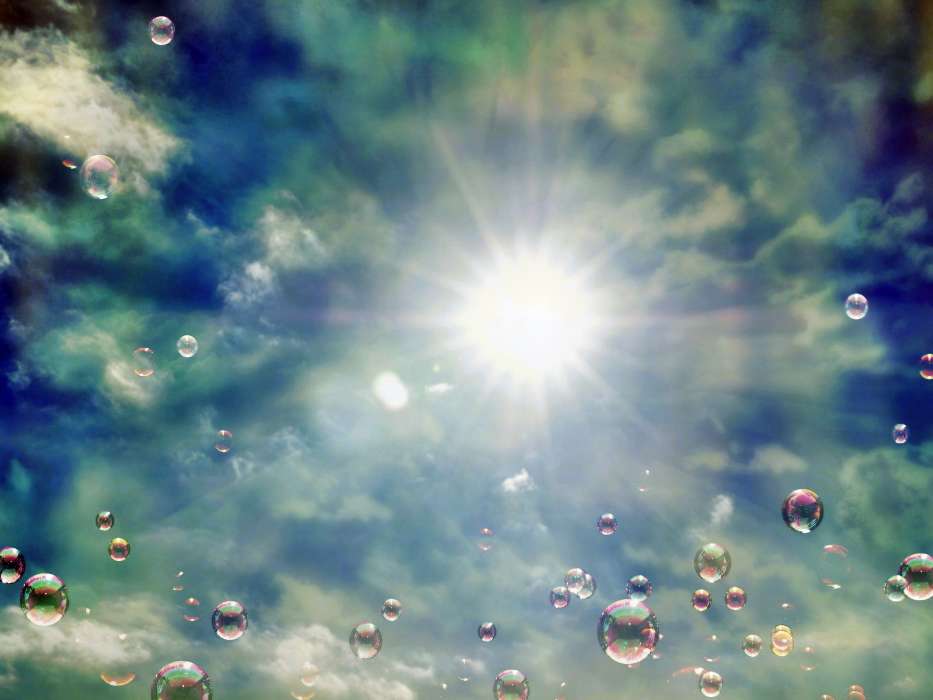 Abstrakt,Sky,Sun,Bubbles