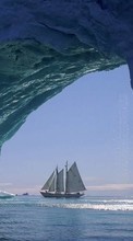 Lade kostenlos Hintergrundbilder Eisberge,Yachts,Landschaft für Handy oder Tablet herunter.