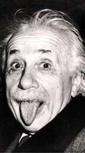 Lade kostenlos 240x320 Hintergrundbilder Humor,Menschen,Männer,Albert Einstein für Handy oder Tablet herunter.