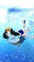 Lade kostenlos Hintergrundbilder Anime,Mädchen,Sea,Männer,Küsse,Liebe für Handy oder Tablet herunter.