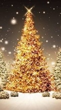 Lade kostenlos 800x480 Hintergrundbilder Feiertage,Winterreifen,Bäume,Neujahr,Schnee,Tannenbaum,Weihnachten für Handy oder Tablet herunter.