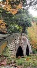 Lade kostenlos Hintergrundbilder Landschaft,Bridges,Bäume,Herbst für Handy oder Tablet herunter.