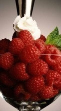 Lade kostenlos 320x480 Hintergrundbilder Obst,Lebensmittel,Dessert,Himbeere,Berries für Handy oder Tablet herunter.