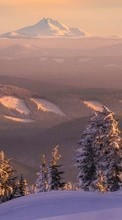 Lade kostenlos Hintergrundbilder Landschaft,Winterreifen,Mountains,Schnee,Tannenbaum für Handy oder Tablet herunter.