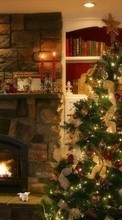 Lade kostenlos Hintergrundbilder Feiertage,Neujahr,Interior,Tannenbaum,Weihnachten für Handy oder Tablet herunter.