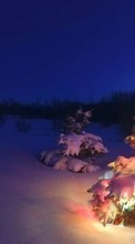 Lade kostenlos Hintergrundbilder Tannenbaum,Weihnachten,Feiertage,Landschaft,Winterreifen,Neujahr,Schnee für Handy oder Tablet herunter.