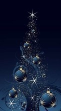 Lade kostenlos Hintergrundbilder Feiertage,Sterne,Neujahr,Tannenbaum,Weihnachten für Handy oder Tablet herunter.