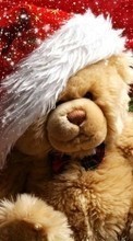 Lade kostenlos Hintergrundbilder Feiertage,Neujahr,Spielzeug,Weihnachten,Teddybär für Handy oder Tablet herunter.