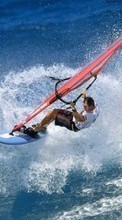 Lade kostenlos Hintergrundbilder Sport,Wasser,Sea,Männer,Windsurfen für Handy oder Tablet herunter.