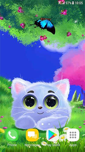 Download Tiere Live Wallpaper Animierte Katze  für Android kostenlos.