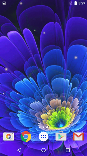 Kostenlos Live Wallpaper Leuchtende Blumen  für Android Smartphones und Tablets downloaden.