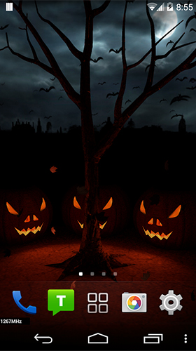 Download Feiertage Live Wallpaper Halloween Abend 3D  für Android kostenlos.