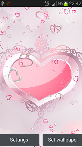 Download Feiertage Live Wallpaper Pinke Herzen  für Android kostenlos.