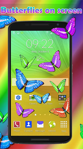 Kostenlos Live Wallpaper Echte Schmetterlinge  für Android Smartphones und Tablets downloaden.