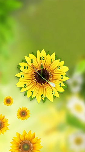 Kostenlos Live Wallpaper Sonnenblumenuhr  für Android Smartphones und Tablets downloaden.