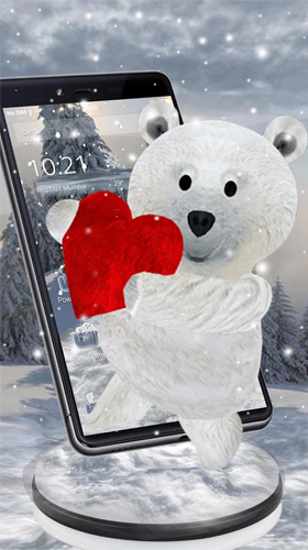 Kostenlos Live Wallpaper Teddy Br: Liebe 3D  für Android Smartphones und Tablets downloaden.
