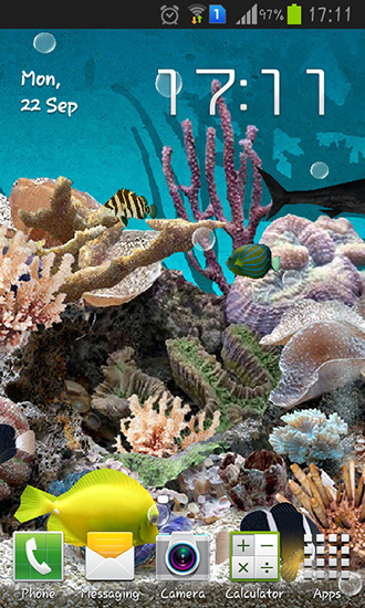Kostenlos Live Wallpaper Aquarium 3D für Android Smartphones und Tablets downloaden.
