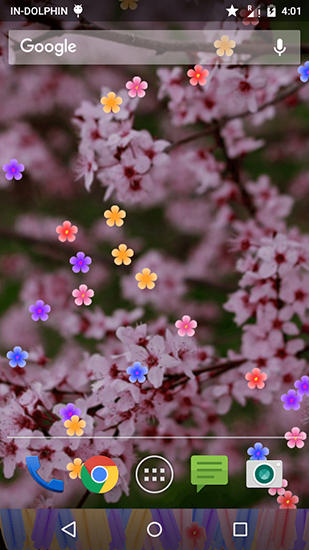 Download Landschaft Live Wallpaper Blumen für Android kostenlos.