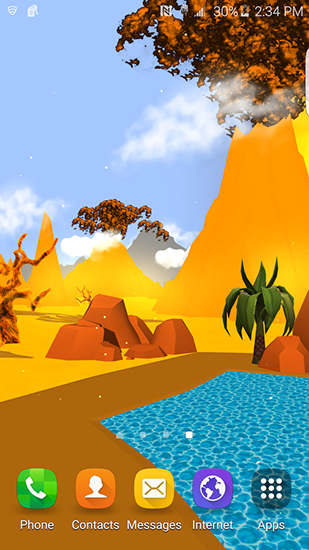 Download Landschaft Live Wallpaper Cartoon-Wüste 3D für Android kostenlos.