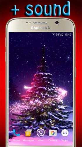 Android Hintergrundbilder Weihnachtsbaum  kostenlos auf den Desktop herunterladen. 