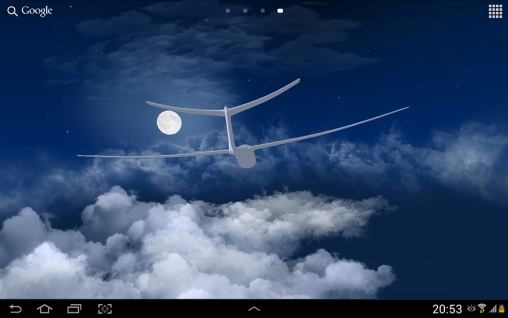 Kostenlos Live Wallpaper Flug im Himmel 3D für Android Smartphones und Tablets downloaden.
