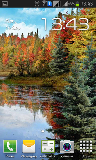 Download Landschaft Live Wallpaper Wald, Wasserfall, See für Android kostenlos.