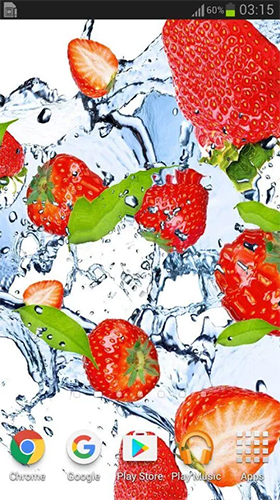 Android Hintergrundbilder Früchte im Wasser  kostenlos auf den Desktop herunterladen. 