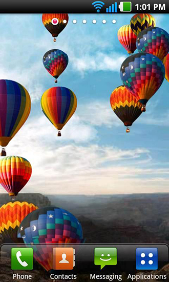 Download Landschaft Live Wallpaper Heißluftballon für Android kostenlos.