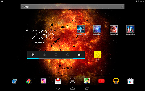 Kostenlos Live Wallpaper Inferno Galaxie für Android Smartphones und Tablets downloaden.