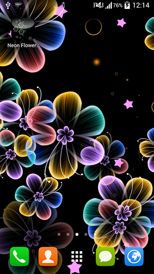 Download Live Wallpaper Neon Blumen für Android 5.0.1 kostenlos.