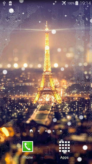 Download Landschaft Live Wallpaper Paris bei Nacht für Android kostenlos.
