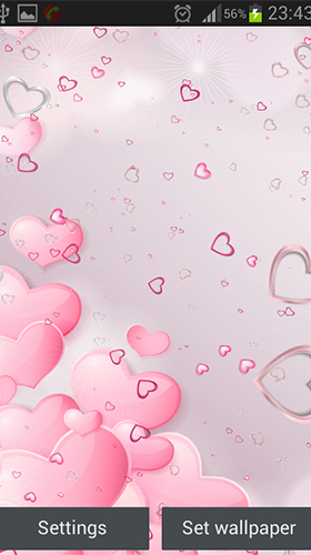 Android Hintergrundbilder Pinke Herzen  kostenlos auf den Desktop herunterladen. 