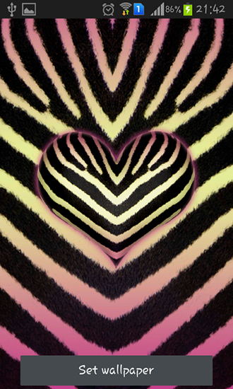 Download Live Wallpaper Pinkes Zebra für Android-Handy kostenlos.