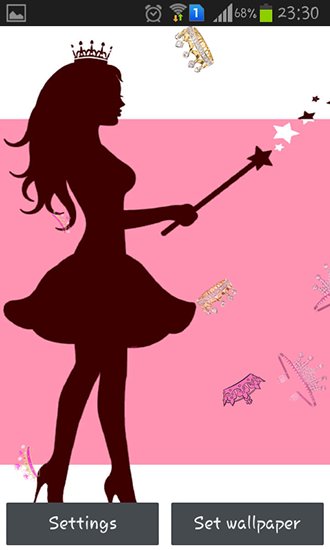 Download Interaktiv Live Wallpaper Prinzessin für Android kostenlos.