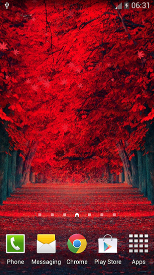 Download Landschaft Live Wallpaper Rote Blätter für Android kostenlos.