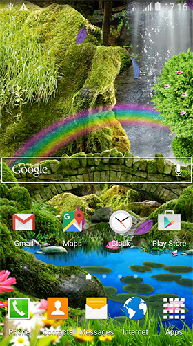 Android Hintergrundbilder Romantischer Wasserfall 3D  kostenlos auf den Desktop herunterladen. 