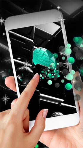 Android Hintergrundbilder Tech Neon Glasball  kostenlos auf den Desktop herunterladen. 