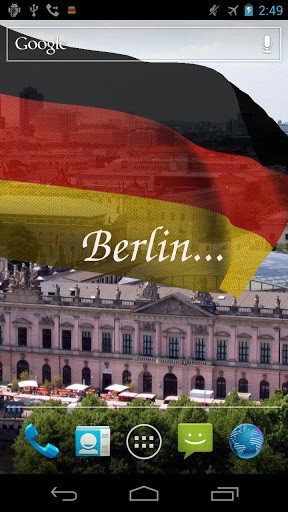 Android Hintergrundbilder 3D Deutschland Flagge kostenlos auf den Desktop herunterladen. 