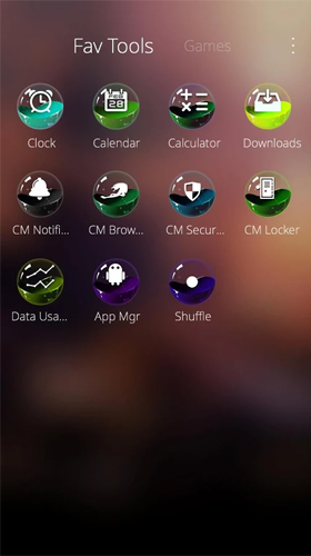 Bildschirm screenshot Farbiger Ball  für Handys und Tablets.