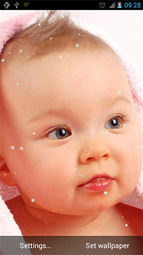 Bildschirm screenshot Niedliches Baby  für Handys und Tablets.