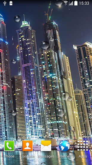Android Hintergrundbilder Dubai Nacht kostenlos auf den Desktop herunterladen. 