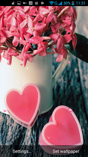 Android Hintergrundbilder Liebe und Blumen kostenlos auf den Desktop herunterladen. 